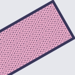 شال ابریشم توییل مونوگرام CHM5 رنگ صورتی