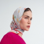 تصویر  روسری ابریشم توییل سایز 66 پارسه