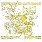 روسری ابریشم طبیعی طرح روح نور- رنگ زرد، بازتاب جریان نور الهی و چرخه جهان با دوخت دستی